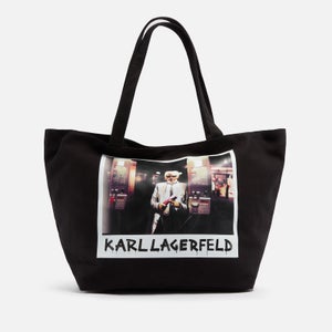 KARL LAGERFELD Women's Karl Archive Canvas Shopper Bag - A999 Black