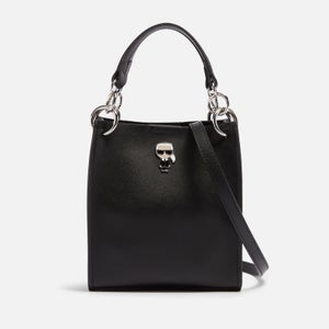 KARL LAGERFELD K/Ikonik Leather Bucket Bag