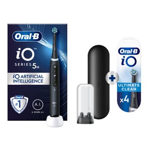 Oral-B iO 5N Elektrische Tandenborstel Zwart + 4 Opzetborstels