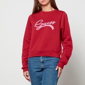 Guess Logo-Appliquéd Fleece-Back Cotton-Blend Jersey Sweatshirt