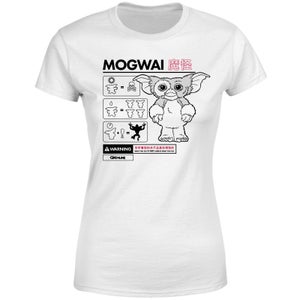 Camiseta Mogwai Instructional para mujer de Gremlins - Blanco