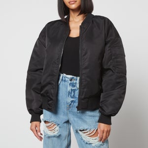 Good American Recycled Satin Bomber Jacket