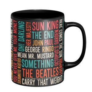 Abbey Road Collection Abbey Road Track List Mug - Black