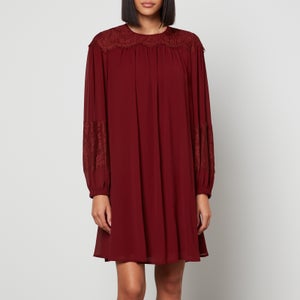 See By Chloé Georgette and Lace Mini Dress
