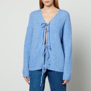 Résumé Osna Tie-Front Rib-Knitted Cardigan