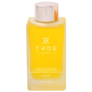 TRUE Skincare Bath & Body Certified Organic Softening Petitgrain & Rosemary Bath & Body Oil 110ml