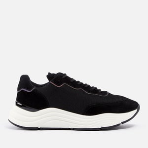 MALLET Packington Mesh and Leather Running-Style Trainers