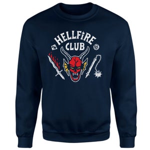 Stranger Things Hellfire Club Vintage Sweater - Marineblauw