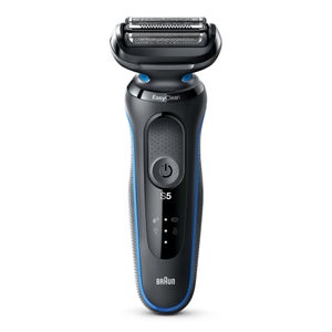 Braun Series 5 51-B1000s Electric Shaver for Men, EasyClean, Wet & Dry, Rechargeable, Cordless Foil Razor, Blue