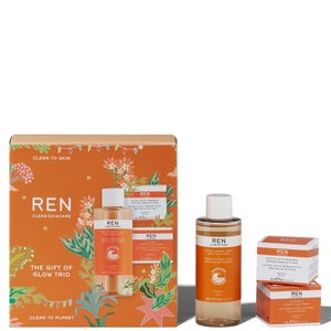 REN Clean Skincare The Gift of Glow Trio (Worth $60.00)