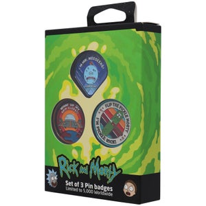 Dust! Rick & Morty Limited Edition Pin Badge Set