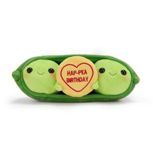 Swizzels Love Hearts 23cm Hap-Pea Birthday Peas in Pod Birthday Soft Toy