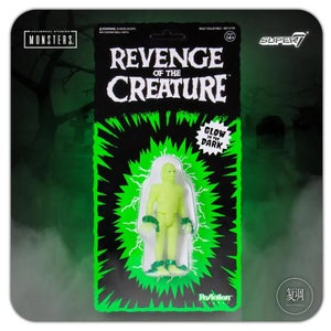 ReAction - 3.75 Inch Action Figure: Universal Monsters / New Series 2 - Revenge of the Creature (Glow Version)