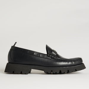 KARL LAGERFELD Mokassino Black Leather Loafers