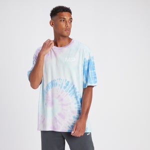 Camiseta extragrande con estampado tie dye Crayola de MP - Blanco/multicolor