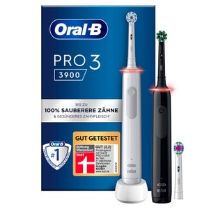 Oral-B Pro 3 - 3900 - Electric Toothbrushes Black and White Duo Pack