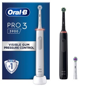 Oral-B Pro 3 - 3900 - Electric Toothbrushes Black and White Duo Pack