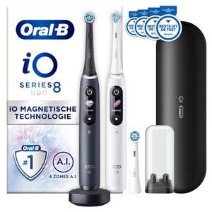 Oral-B iO 8 Elektrische Tandenborstel Duo-pak Zwart & Wit