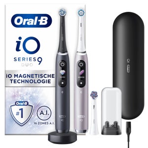 Oral-B iO Series 9N Black Onyx - Rose Quartz Electric Toothbrushes Duo Pack