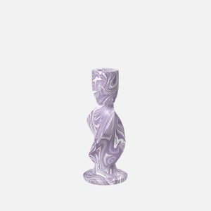 Broste Copenhagen Twist Komposit Candle Holder - Lavender Grey