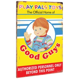 Trick or Treat Studios Child's Play 2 Good Guys Play Pals Toys Metal Sign