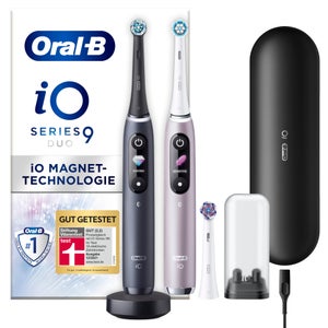 Oral-B iO Series 9 Elektrische Zahnbürste Black Onyx/Rose Quarz mit 2. Handstück