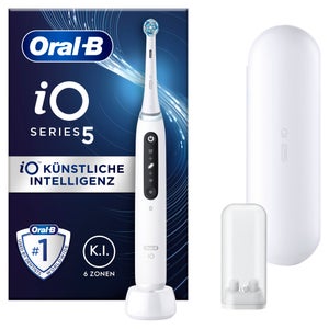 [Zahnarztpraxis-Angebot] Oral-B iO Series 5 Elektrische Zahnbürste, Reiseetui, Quite White