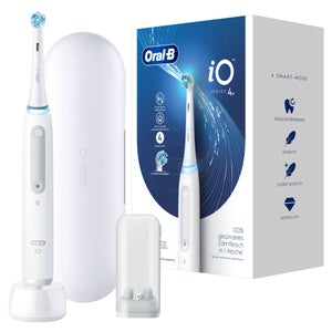 Oral-B iO Series 4 Elektrische Zahnbürste mit Reiseetui Quite White