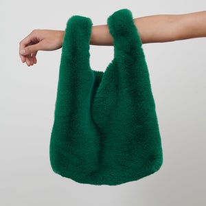 Jakke Women's Bertha Faux Fur Bag - Amazon green