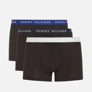 Tommy Hilfiger Men's 3-Pack Contrast Waistband Trunks - Desert Sky/Bold Blue/Light Cast