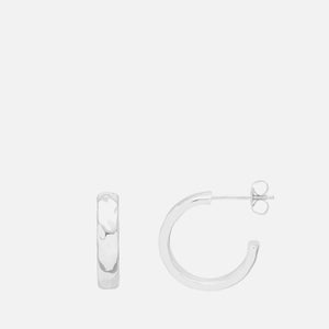 Estella Bartlett Hammered Silver-Plated Hoop Earrings