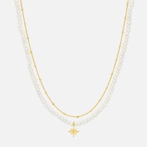 Estella Bartlett Northern Star Pearl and Gold-Tone Necklace
