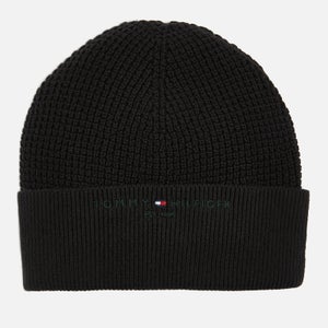 Tommy Hilfiger Horizon Ribbed-Knit Cotton Scarf and Beanie Set