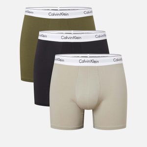 Calvin Klein Jeans Logo Waistband Cotton-Blend Boxer Brief 3-Pack