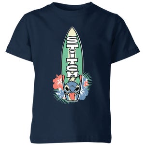 Lilo And Stitch Florals Kids' T-Shirt - Navy
