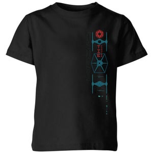 Star Wars Andor Tie Fighter Strip Kids' T-Shirt - Black
