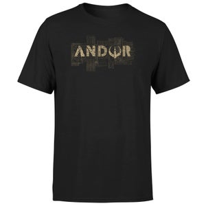 Camiseta unisex Andor Distress Tread Logo de Star Wars - Negro