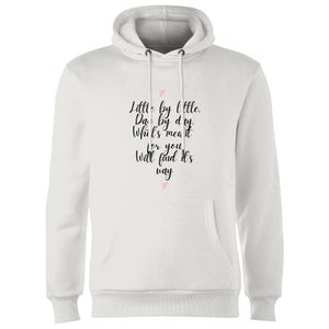 Little By Little Day By Day Hoodie - White