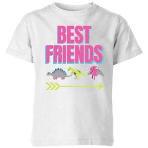 Best Friends Pink Big And Beautiful Kids' T-Shirt - White