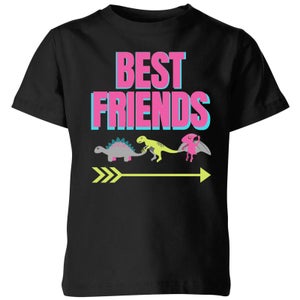 Best Friends Pink Dinosaurs Big And Beautiful Kids' T-Shirt - Black