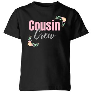 Cousin Crew Pink Floral Big And Beautiful Kids' T-Shirt - Black