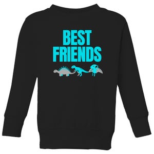 Best Friends Blue Dinosaurs Big And Beautiful Kids' Sweatshirt - Black