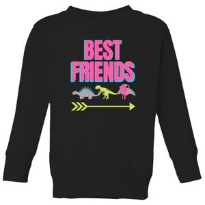 Best Friends Pink Dinosaurs Big And Beautiful Kids' Sweatshirt - Black