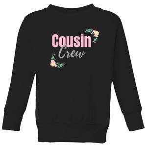 Cousin Crew Pink Floral Big And Beautiful Kids' Sweatshirt - Black