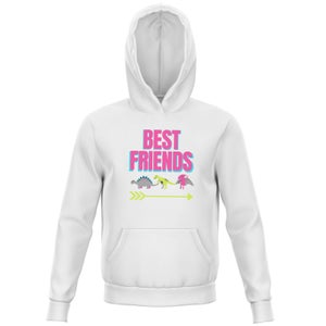 Best Friends Pink Big And Beautiful Kids' Hoodie - White