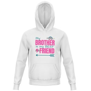 Brother Best Friend Big And Beautiful Kids' Hoodie - White