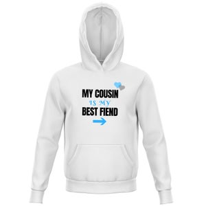 Cousin Best Friend Blue Big And Beautiful Kids' Hoodie - White