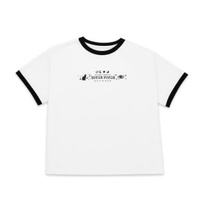 T-shirt court style Crop Top pour femme Disney Hocus Pocus Just A Bunch - Blanc Noir