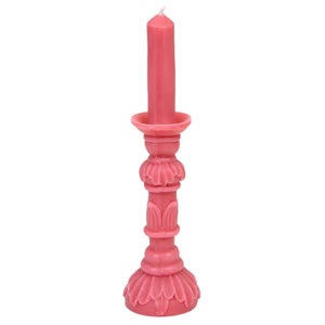 Midnight Forest Pink Candlestick Candle 25cm