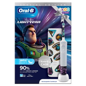 Oral B Kids Electric Toothbrush Lightyear Designed By Braun, For Ages 3+